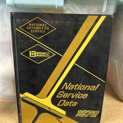 1972 NATIONAL SERVICE DATA AUTO REPAIR Manual
