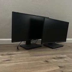 2 27-inch HD ASUS monitors