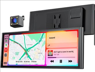 Krunia RC06 Wireless CarPlay Screen 9.26” Android Auto GPS Backup Camera