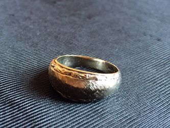 14k solid gold white gold ring size 7