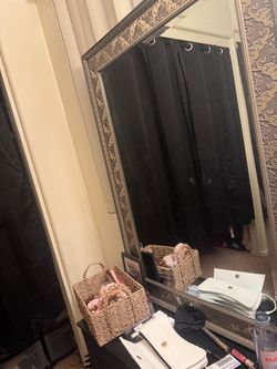 Brown and Black Mirror