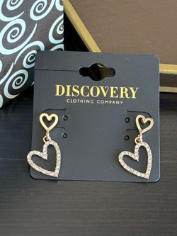 Elegant Double Heart Drop Earrings