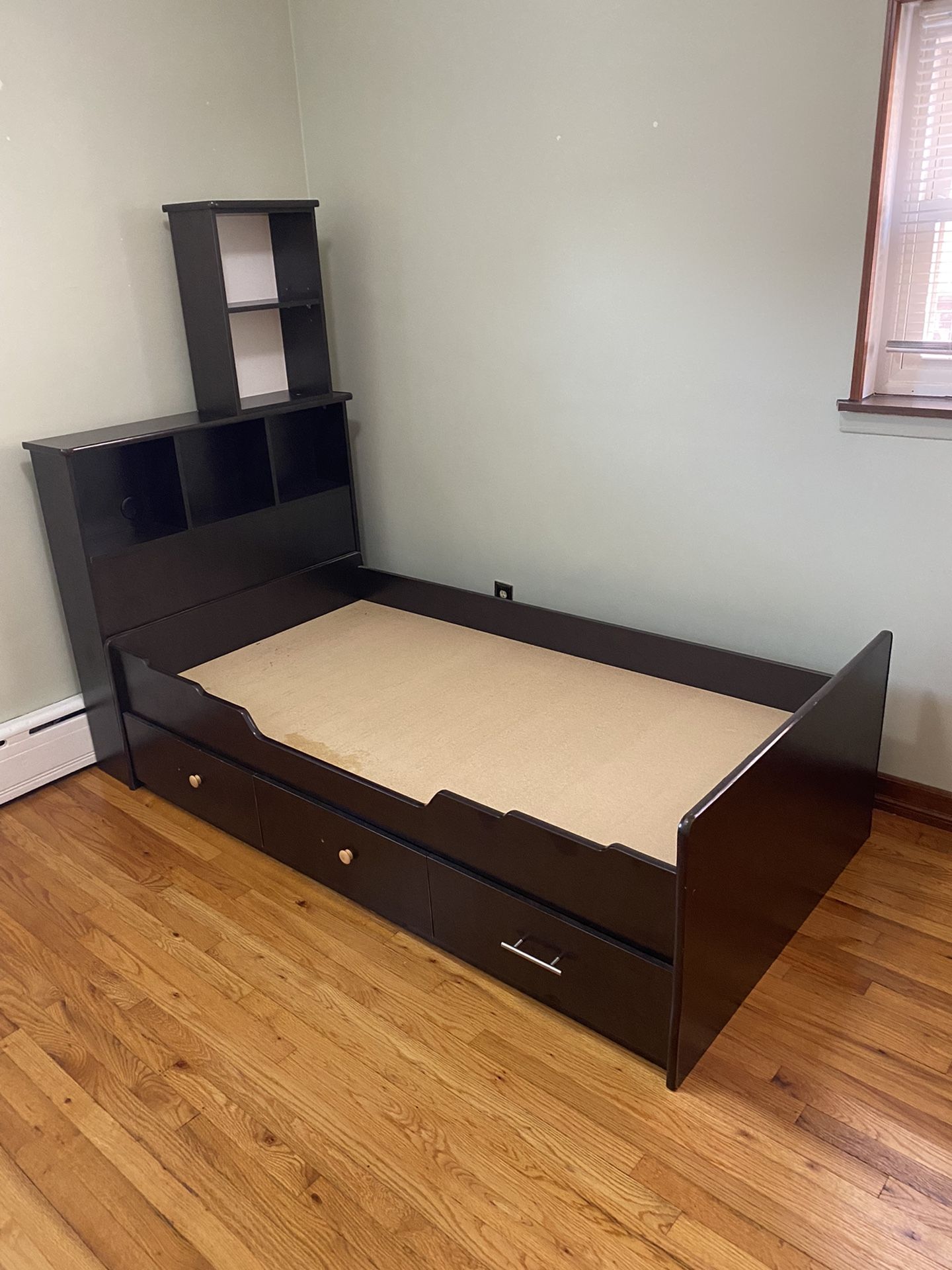 Twin Size Wood Bed With Storage for Sale in Queens, NY OfferUp