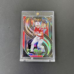 2024 Panini Select - Premier Level Drake Maye #113 Black & Red Shock Prizm RC