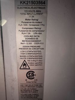 12,000 BTU Frigidaire