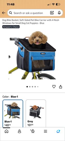 Babeyer Soft Sided Dog/Pet Bike Basket