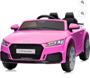 Outfunny Electric Car for Kids, Licensed Audi 6V Ride on Toy Car for Toddlers with Remote, Bluetooth - Pink