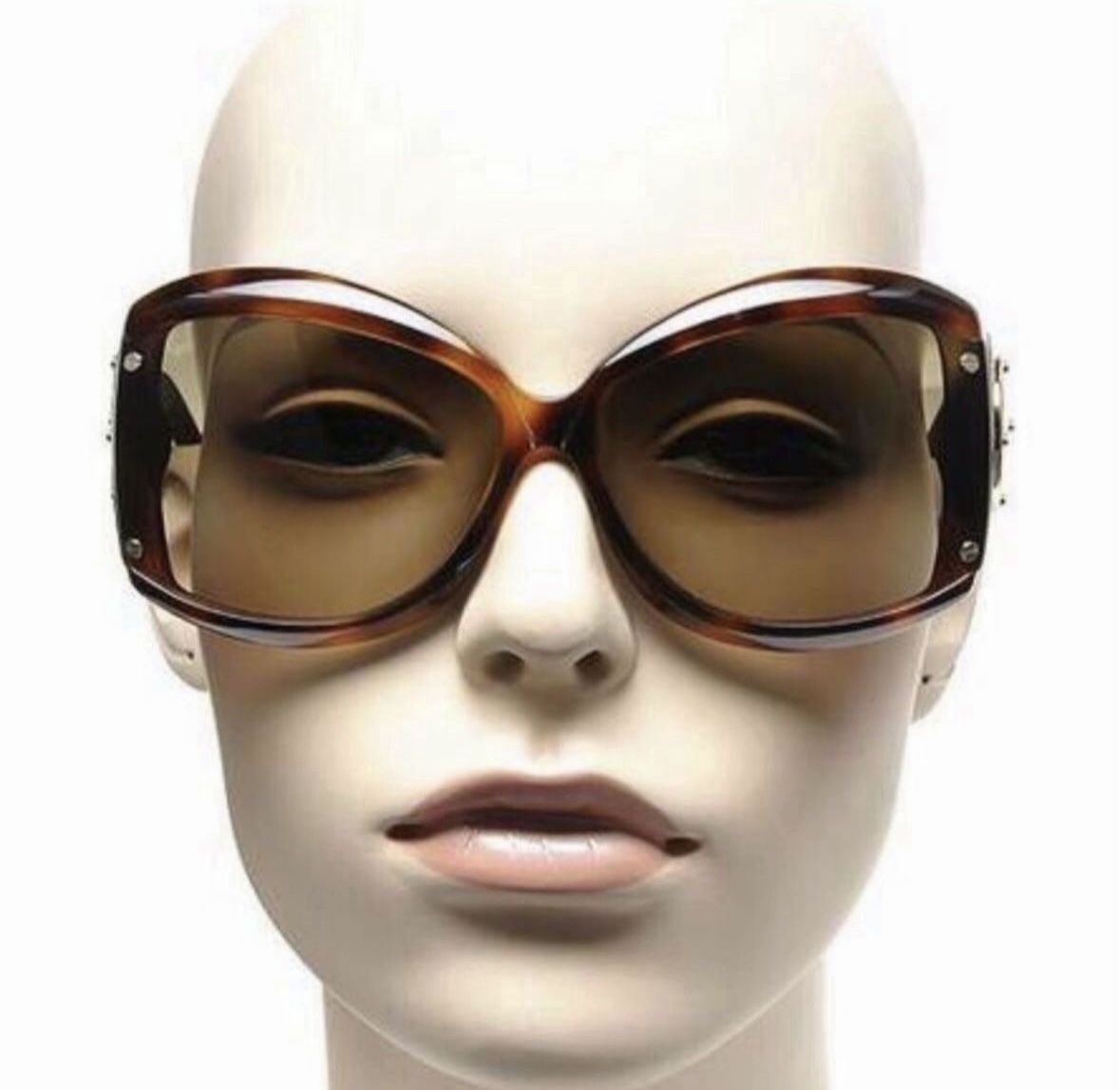Balenciaga 0015/s Tortoise Brown Sunglasses Large Gold BB Logo