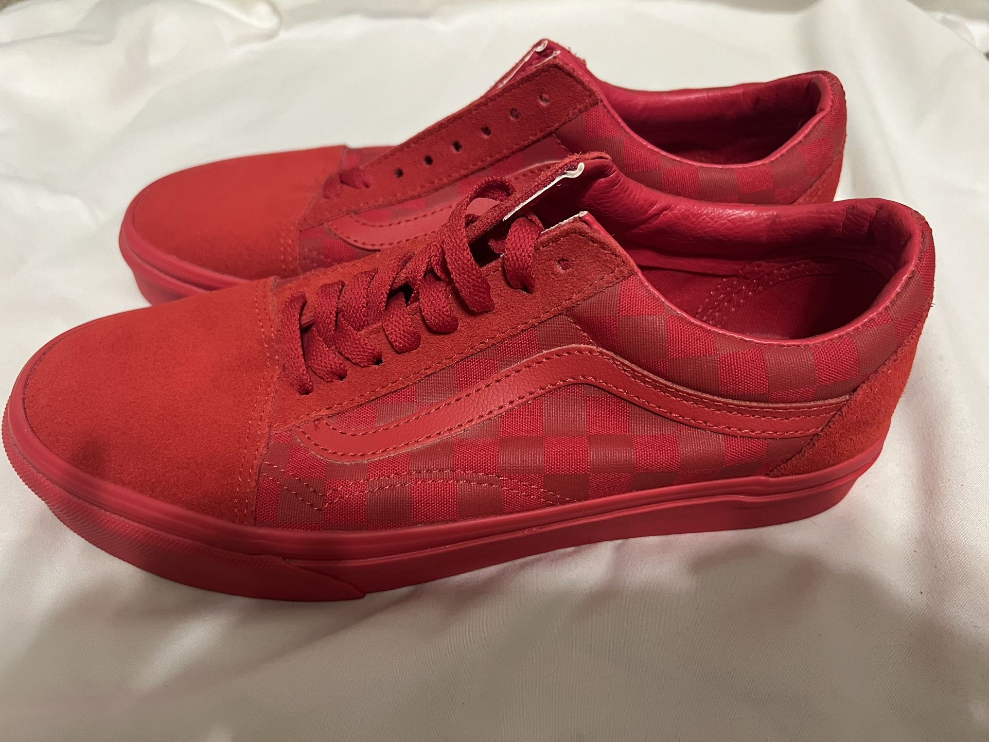 Red Checkered Vans