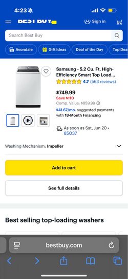 Samsung Smart Top Load Washer