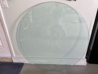 45" round beveled glass table top
