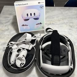 Meta Quest 3 512GB VR Headset - White Bundle Deal (Case,Grips,Sonicgrace S3 