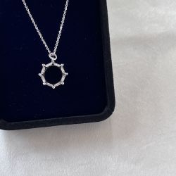 Sterling Silver Princess Crown Charm Pendant