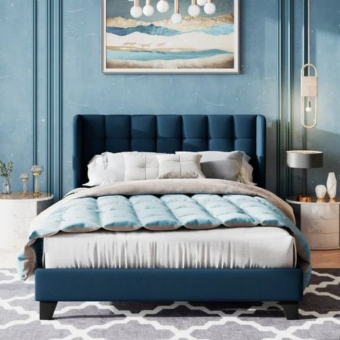 Blue Bed Frame Full Size