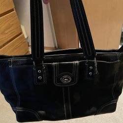 Coach Bag - Black Leather
