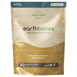 Earthbones Dental Chews for Dogs 20-50lbs, 30 Bones