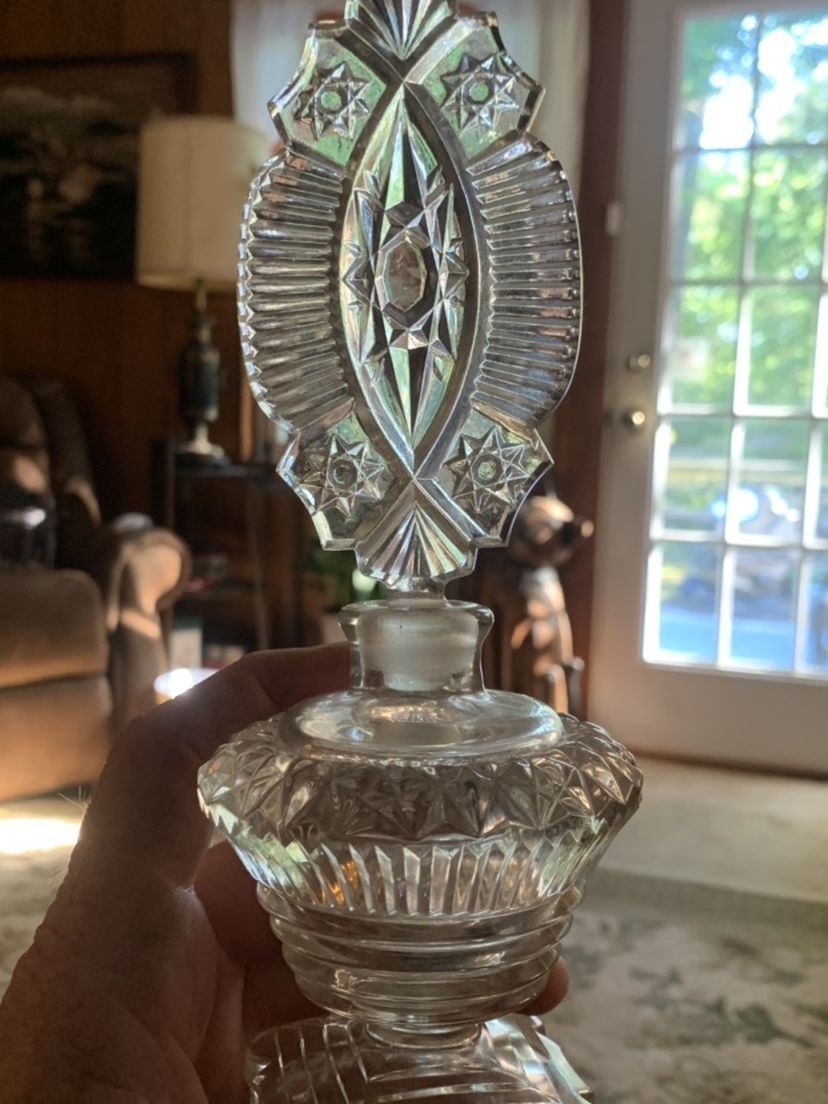 Antique Cut Glass Pufume Bottle