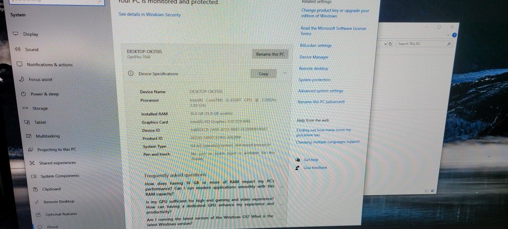 Dell Optiplex Micro i5 16gb 27 Inch Monitor HP
