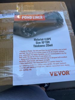 VEVOR Pond Liner 10x13ft LLDPE 20mil