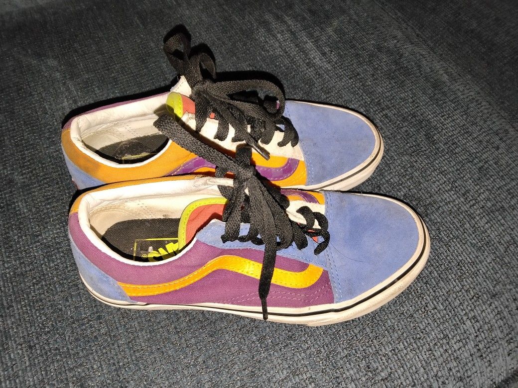 Multi Colored Vans Size 4.5 Men's (5.5 Women's)