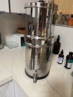 Berkey water filtration system with new fluoride filters