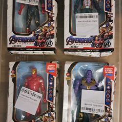 Lot OF 4 NIB Marvel Avenger's Light UP Action Figures 