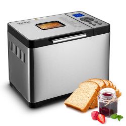 Bread Maker, 19-in-1 2LB Dough Machine, Nonstick Ceramic Pan Automatic Breadmaker with Gluten Free Setting, Whole Wheat Bread Making, Digital, Program