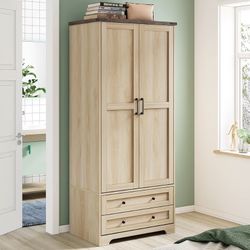 Wooden Armoire Closet Hangups