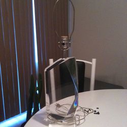 Hivo Van  Teal Lucite Biomorphic Lamp “ Signed”!