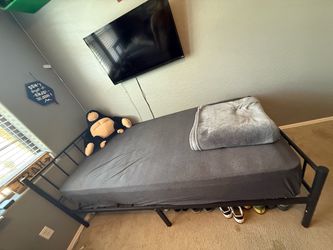 XL twin bed frame & mattress