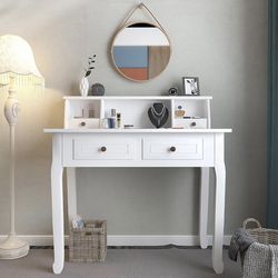 New!! Vanity Desk With Drawers 32”wide/ Large LED Mirror (read Description)