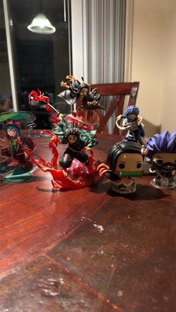 Anime figures from MHA Demon Slayer