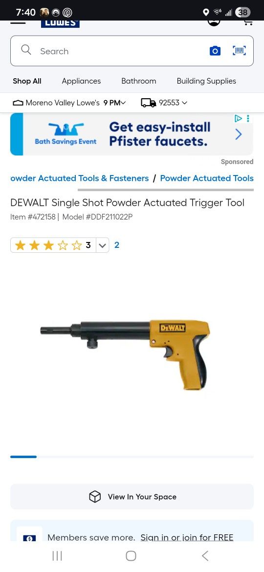 Dewalt 22 Caliber Nail Gun