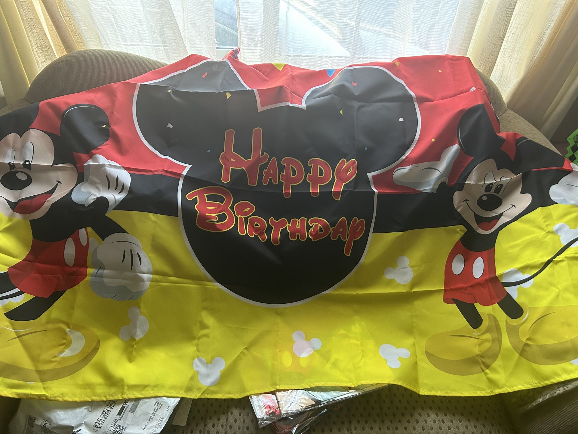 Mickey Birthday Backdrop 5x3