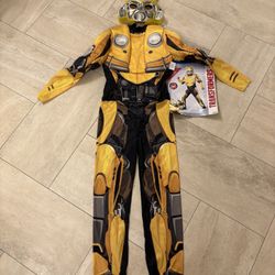 Kids Size L 10-12 NEW Transformers Bumblebee Halloween costume