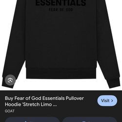 BLACK ESSENTIAL HOODIE BRAND NEW SIZE SMALL-XL