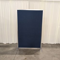 Versare Blue Fabric Single Panel Room Divider