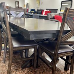 NEW KELLY DINING TABLE WITH 4 CHAIRS AND BENCH ON SALE $799! EASY FINANCING 💰SAME DAY DELIVERY 🚚 