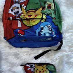 Pokémon Back And Pencil Pouch Set