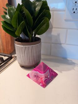 Pink Agate Druzy Crystal Pyramid