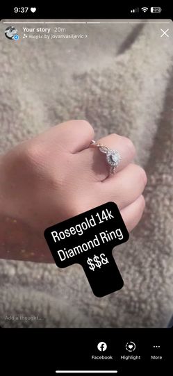 Rosegold 14k Diamond Ring