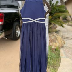Girls’ Navy Blue Special Occasion Dress – Size 10 – Worn Once – Garment Bag Included 💲25 – Carlsbad/North County SD 