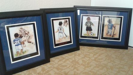 Baby sport artwork frames