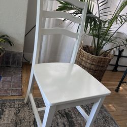 White Solid Wood Chair