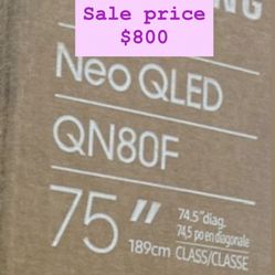 Samsung - 75” Class QN80F Series Neo QLED Mini LED 4K UHD SamsungVision AI Smart Tizen TV