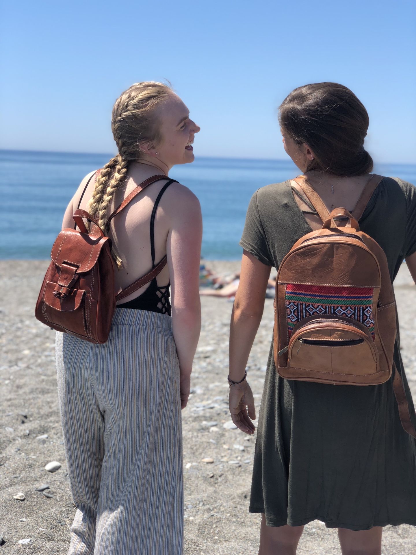 Genuine leather backpacks, purses, and wallets