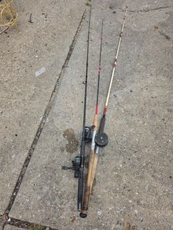 Prices firm.. three fishing poles