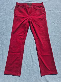 Lauren Jean Company Red Denim Women's 10