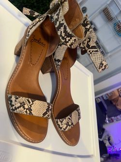 Snake skin open toad sandals