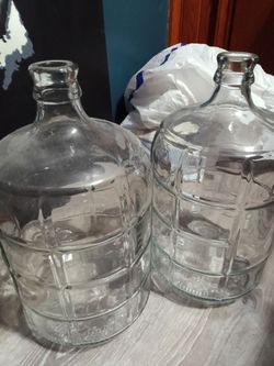 Two - 3 gal. Made in Italy glass Jugs. Wine making.